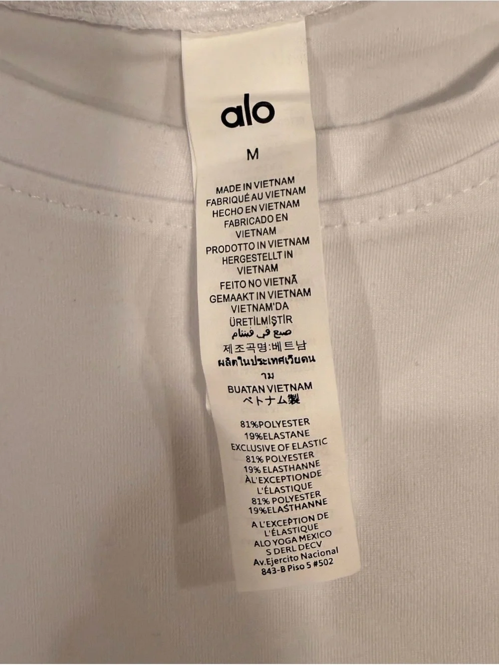 ALO Yoga Cropped Crew Tee in White
